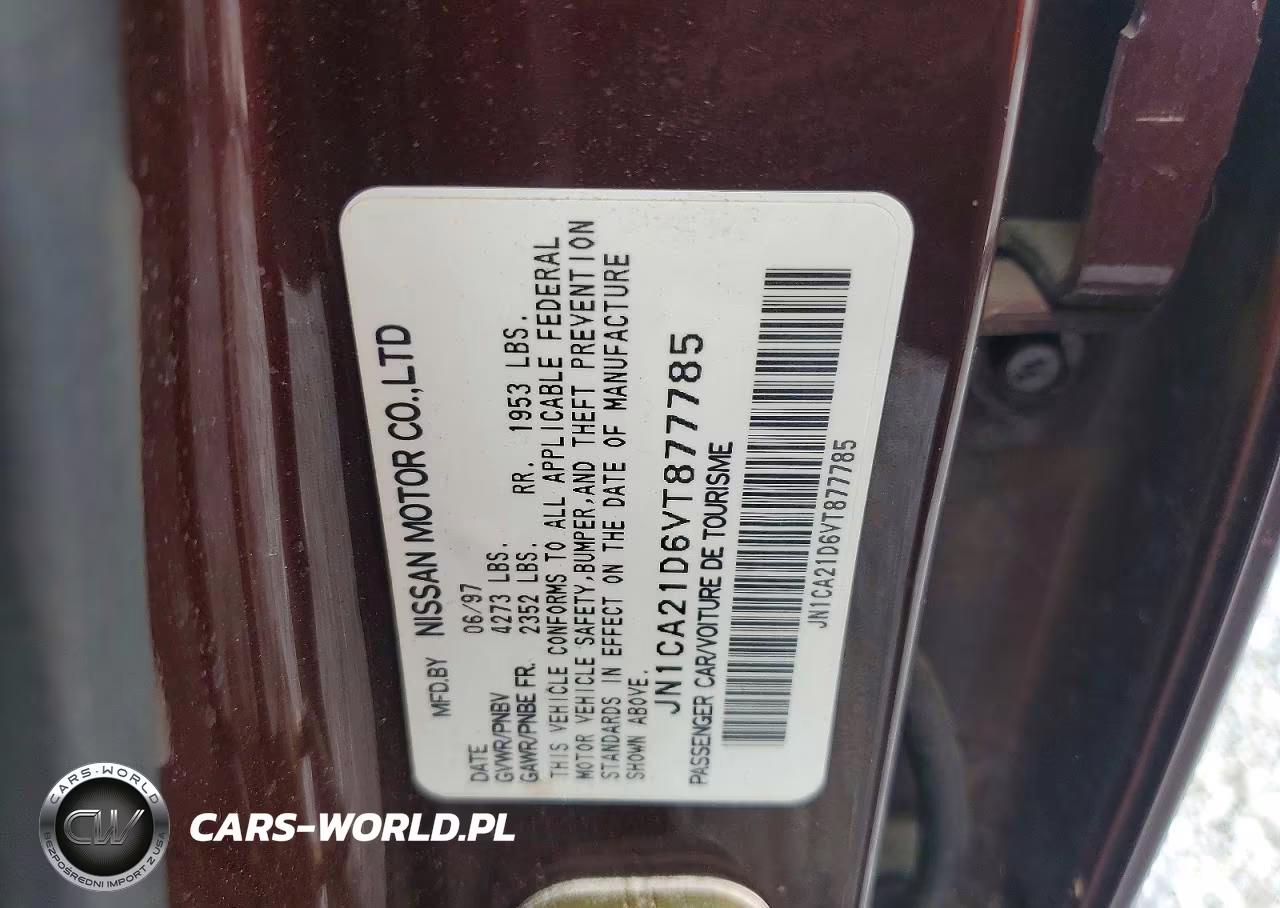 1997 Nissan Maxima Gxe VIN:JN1CA21D6VT877785 - 12