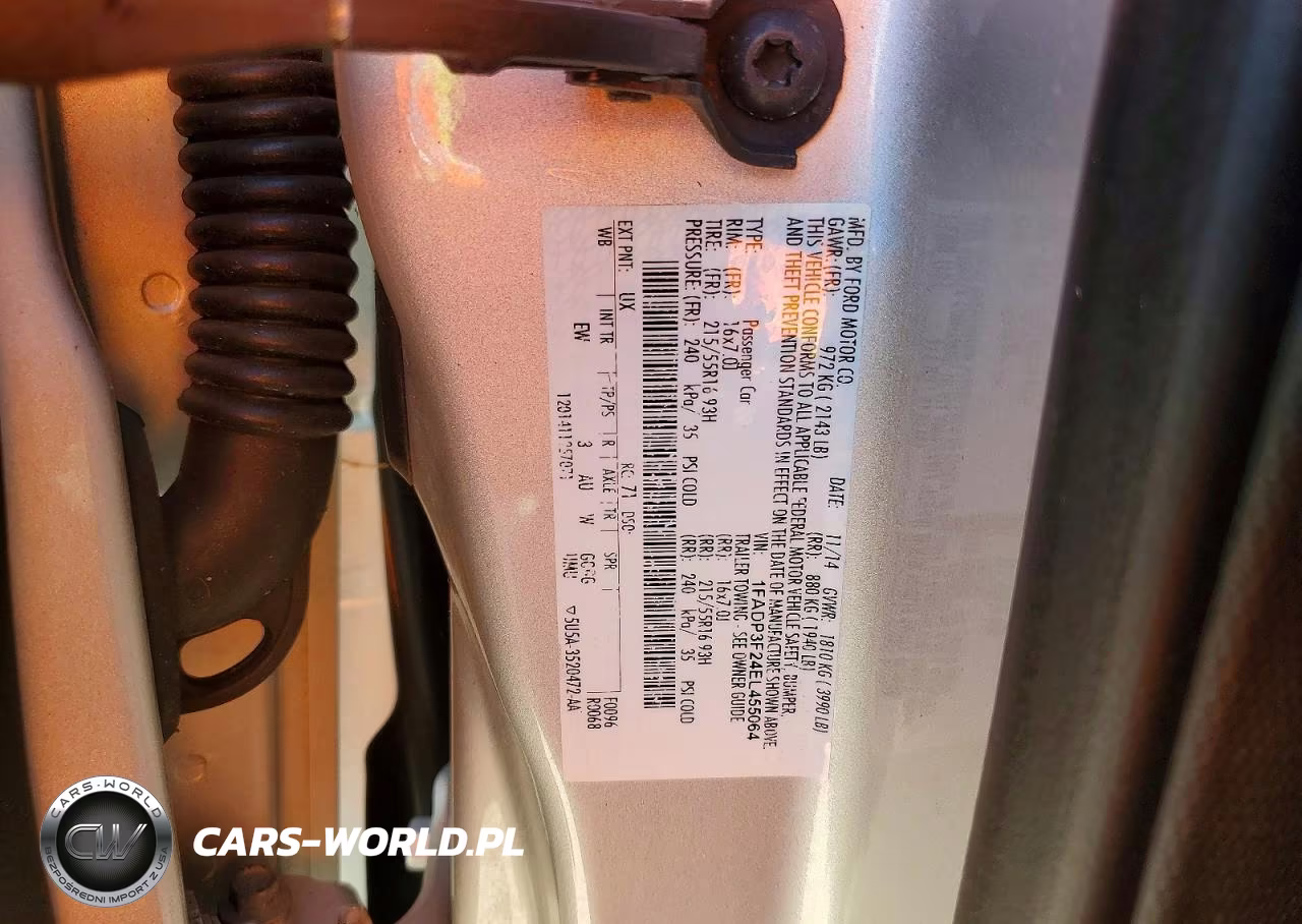 2014 Ford Focus Se VIN:1FADP3F24EL455064 - 12