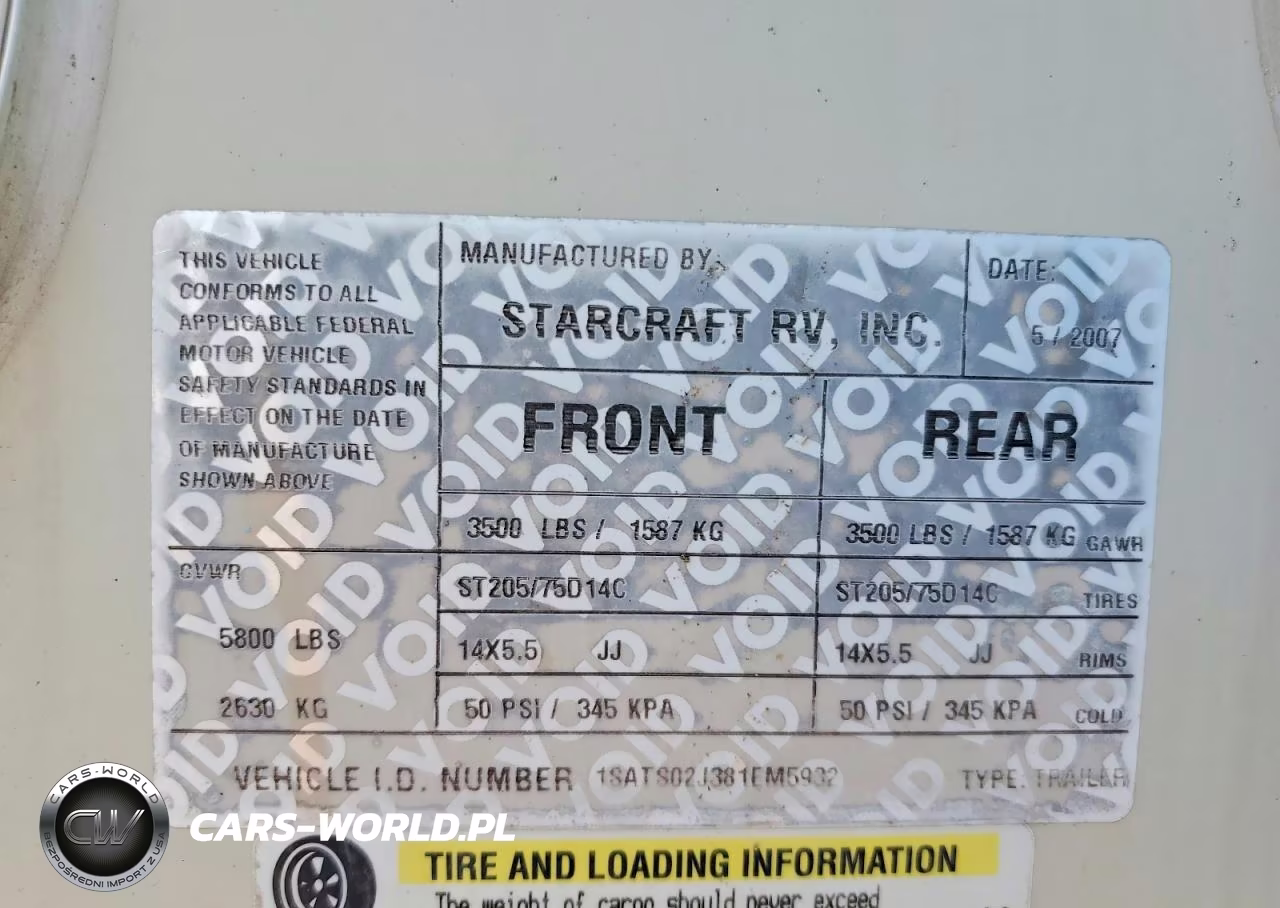 2008 Starcraft Antiqua Camper VIN:1SATS02J381EM5932 - 10