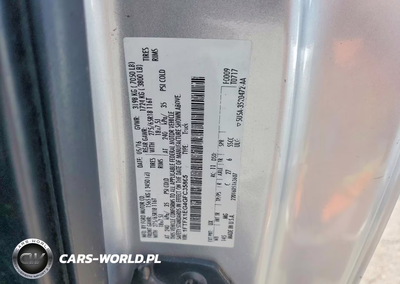 2016 Ford F150 Super Cab VIN:1FTFX1EG4GFC35865 - 12
