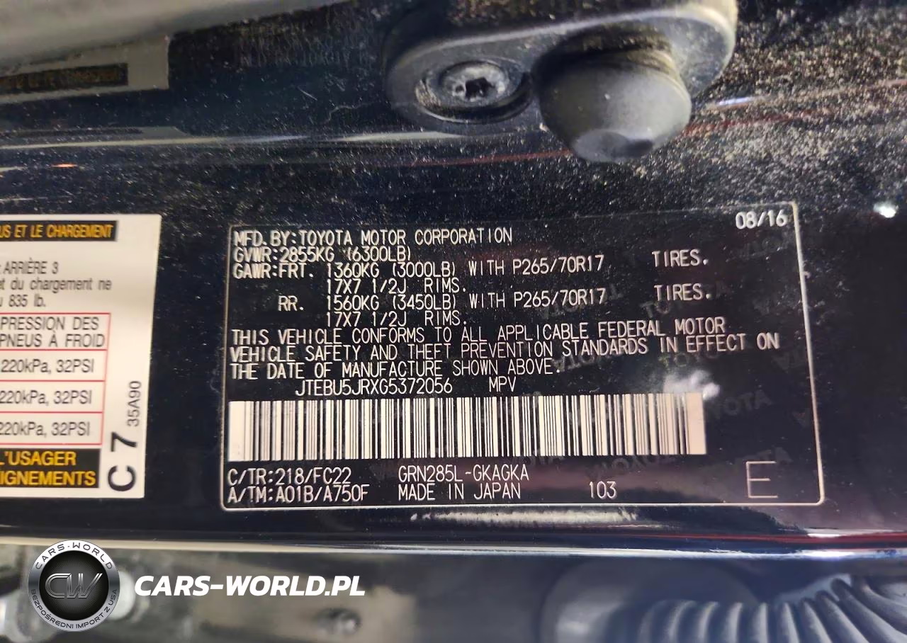 2016 Toyota 4Runner Trail VIN:JTEBU5JRXG5372056 - 13