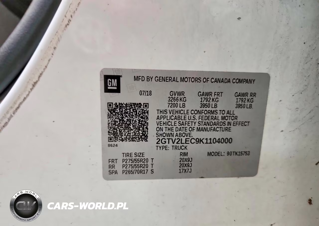 2019 GMC Sierra Limited K1500 VIN:2GTV2LEC9K1104000 - 12