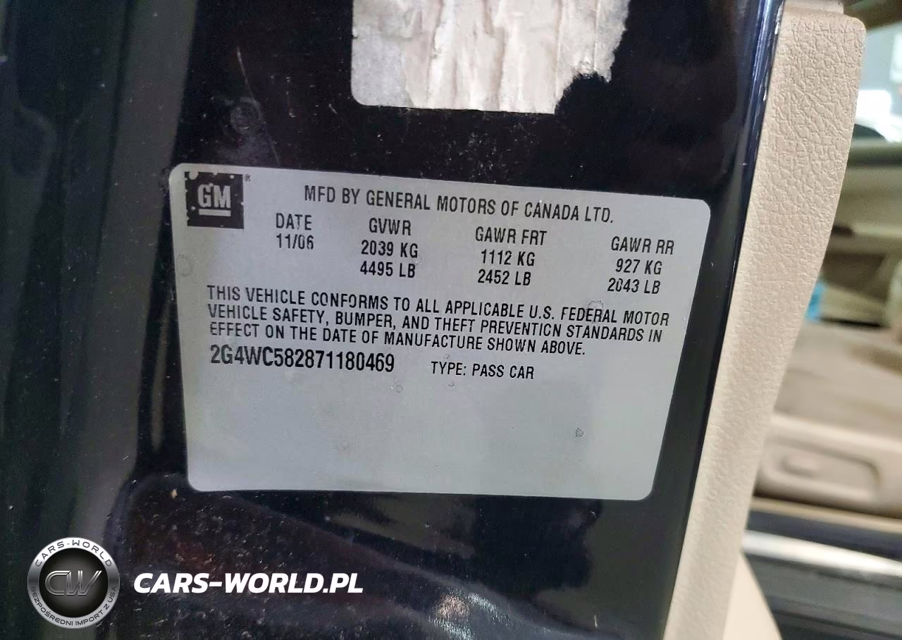 2007 Buick Lacrosse Cx VIN:2G4WC582871180469 - 12