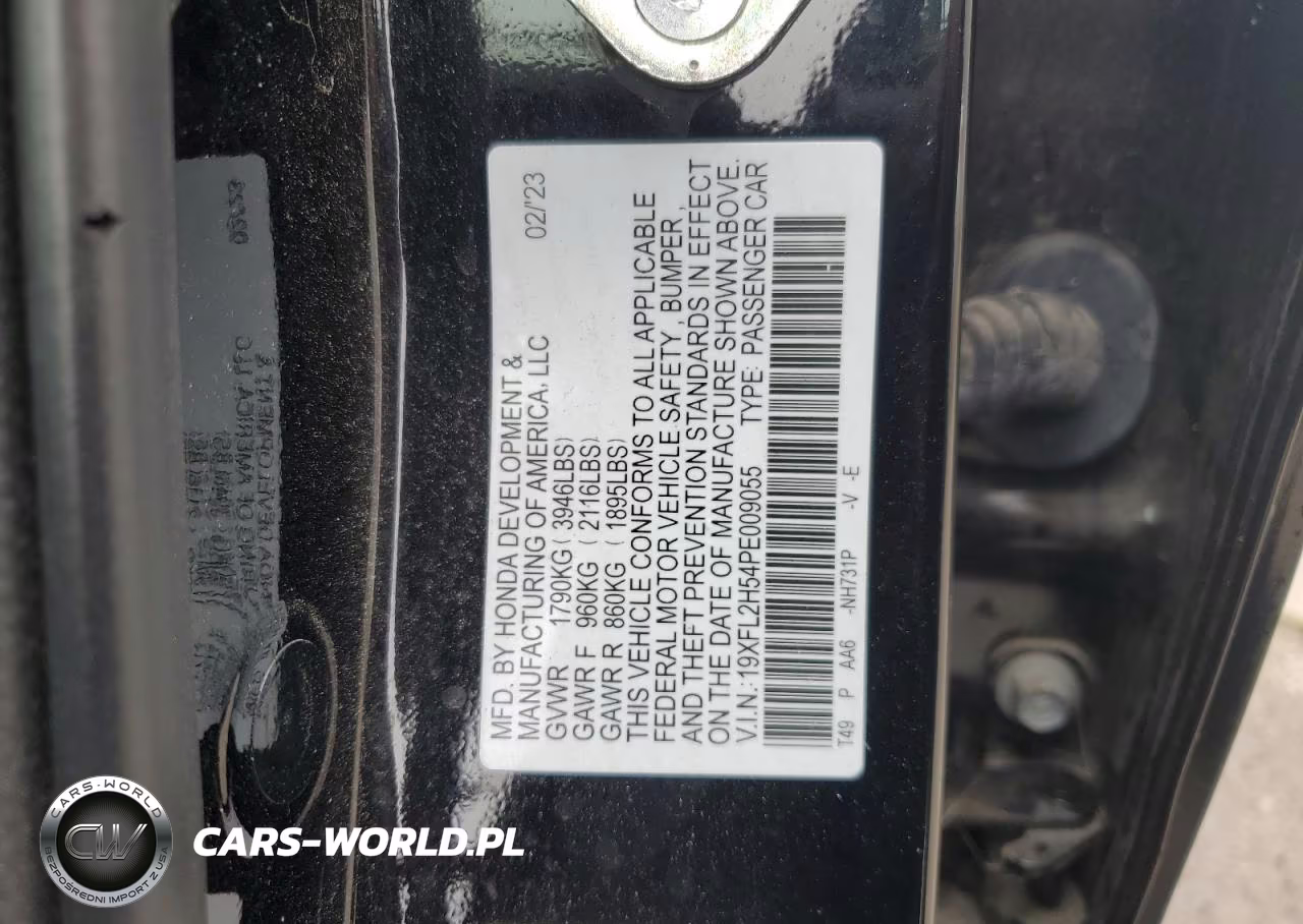 2023 Honda Civic Lx VIN:19XFL2H54PE009055 - 12