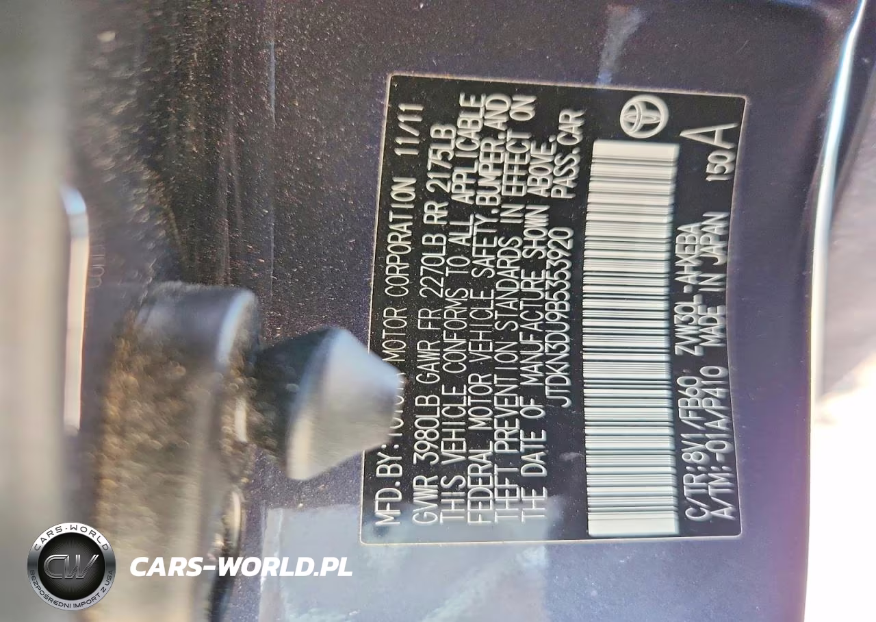 2011 Toyota Prius Two VIN:JTDKN3DU9B5353920 - 12