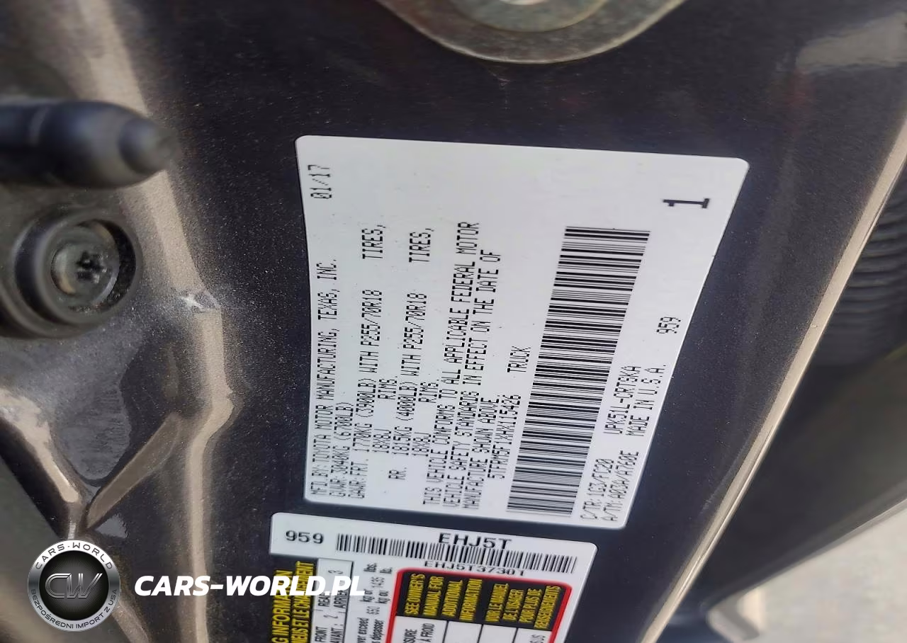 2017 Toyota Tundra Sr5 VIN:5TFRM5F1XHX115426 - 12