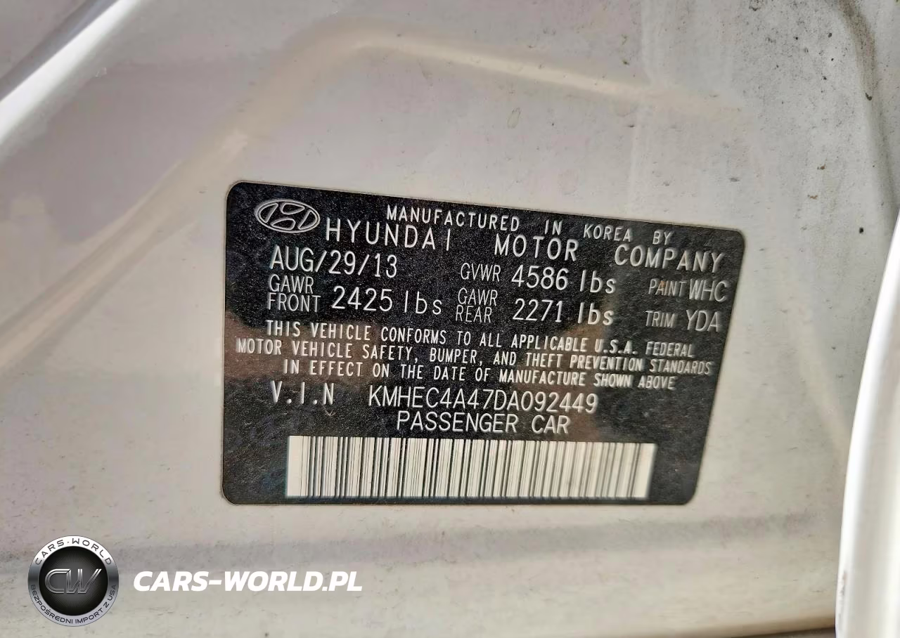 2013 Hyundai Sonata Hybrid VIN:KMHEC4A47DA092449 - 13