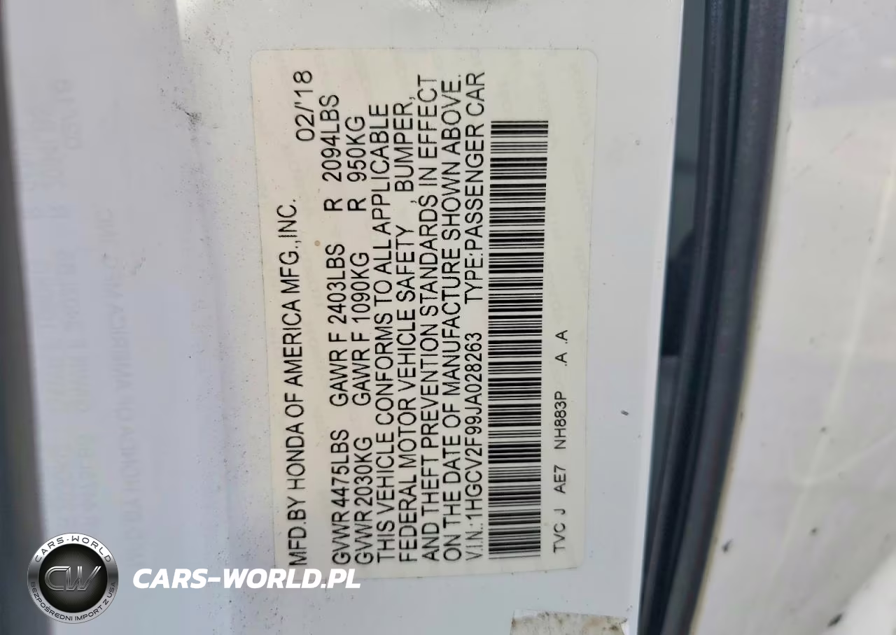 2018 Honda Accord Touring VIN:1HGCV2F99JA028263 - 12