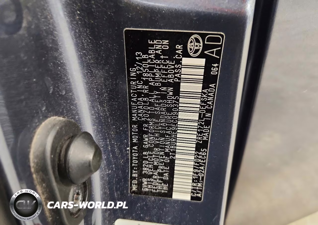 2014 Toyota Corolla S Plus VIN:2T1BURHE9EC090375 - 12