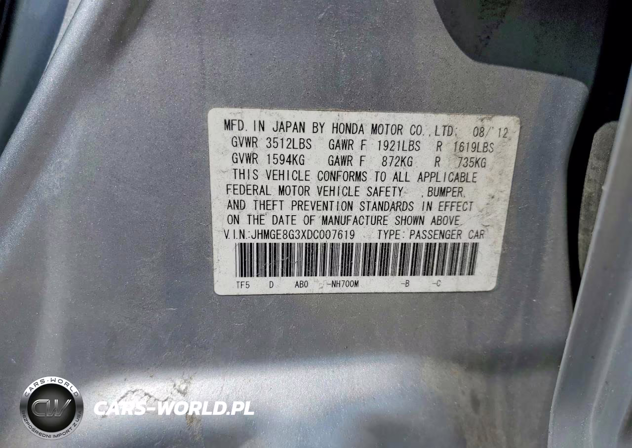 2013 Honda Fit VIN:JHMGE8G3XDC007619 - 14