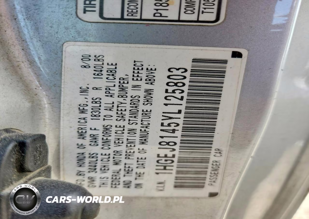 2000 Honda Civic Ex VIN:1HGEJ8145YL125803 - 12