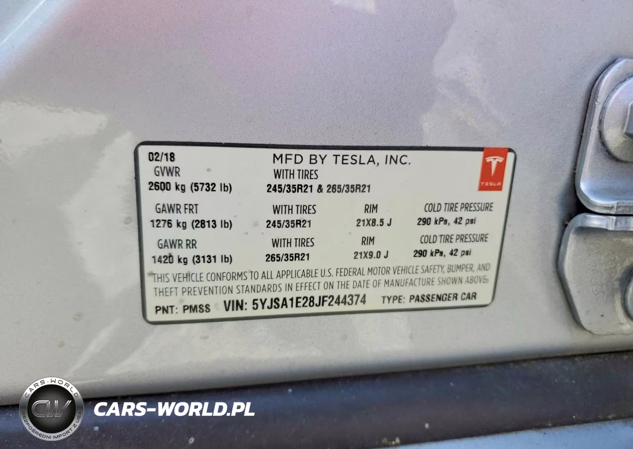 2018 Tesla Model S VIN:5YJSA1E28JF244374 - 12