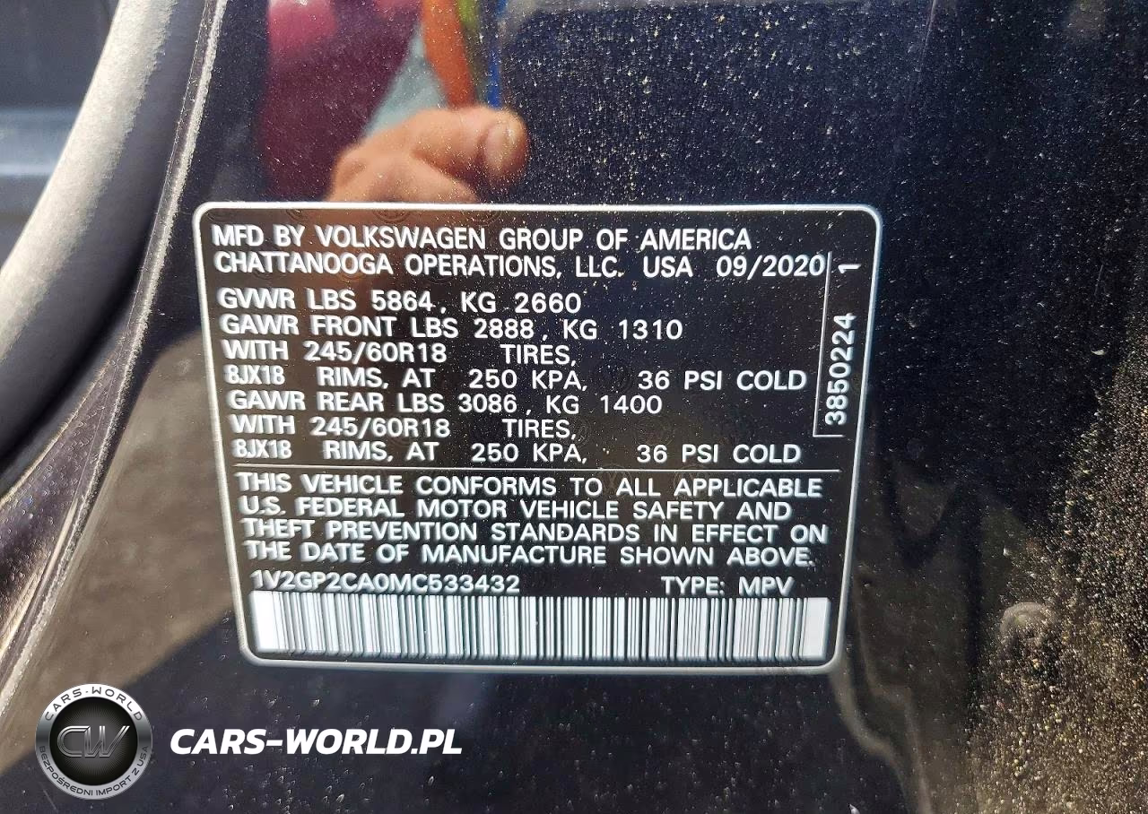 2021 Volkswagen Atlas S VIN:1V2GP2CA0MC533432 - 13