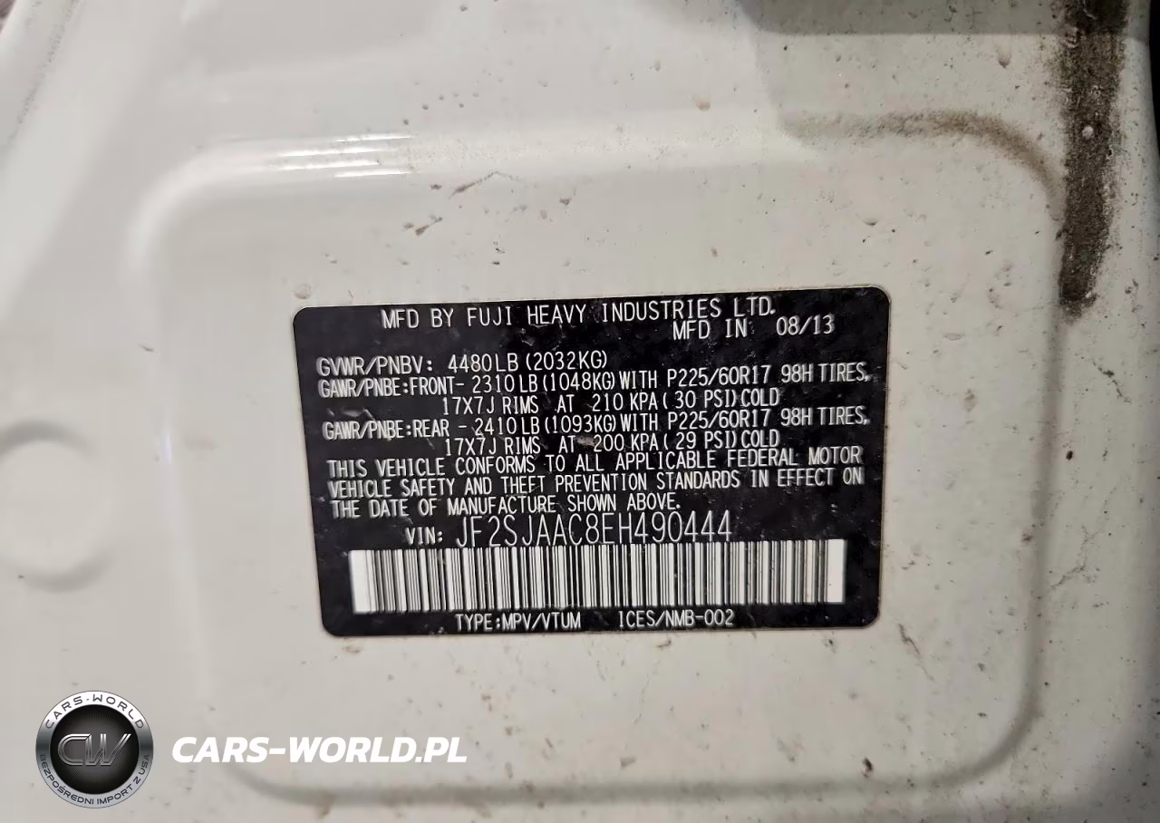 2014 Subaru Forester 2.5I VIN:JF2SJAAC8EH490444 - 13