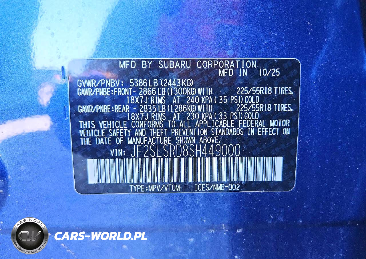 2025 Subaru Forester Limited VIN:JF2SLSRD8SH449000 - 13