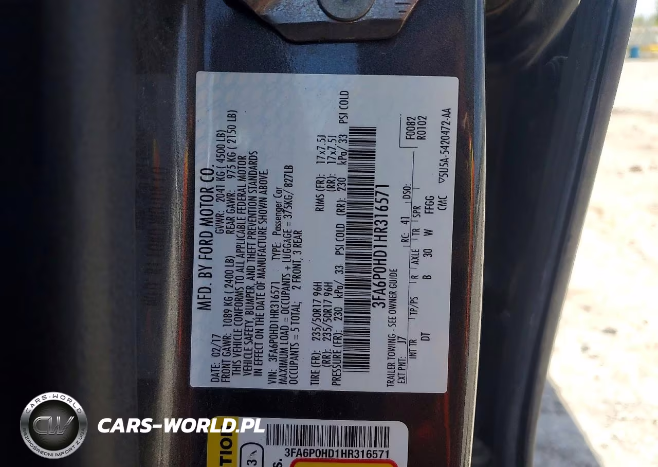 2017 Ford Fusion Se VIN:3FA6P0HD1HR316571 - 12