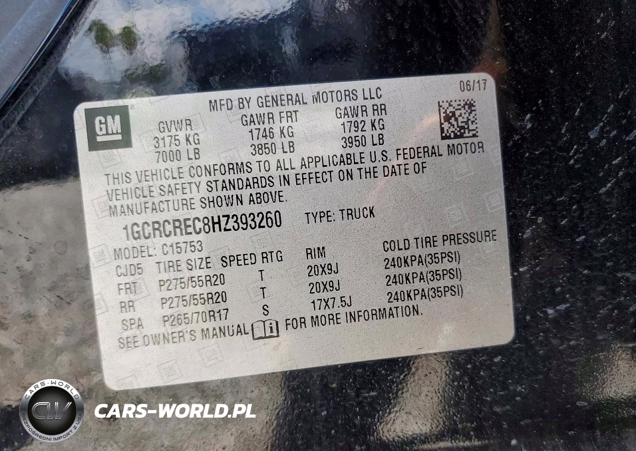 2017 Chevrolet Silverado C1500 Lt VIN:1GCRCREC8HZ393260 - 12