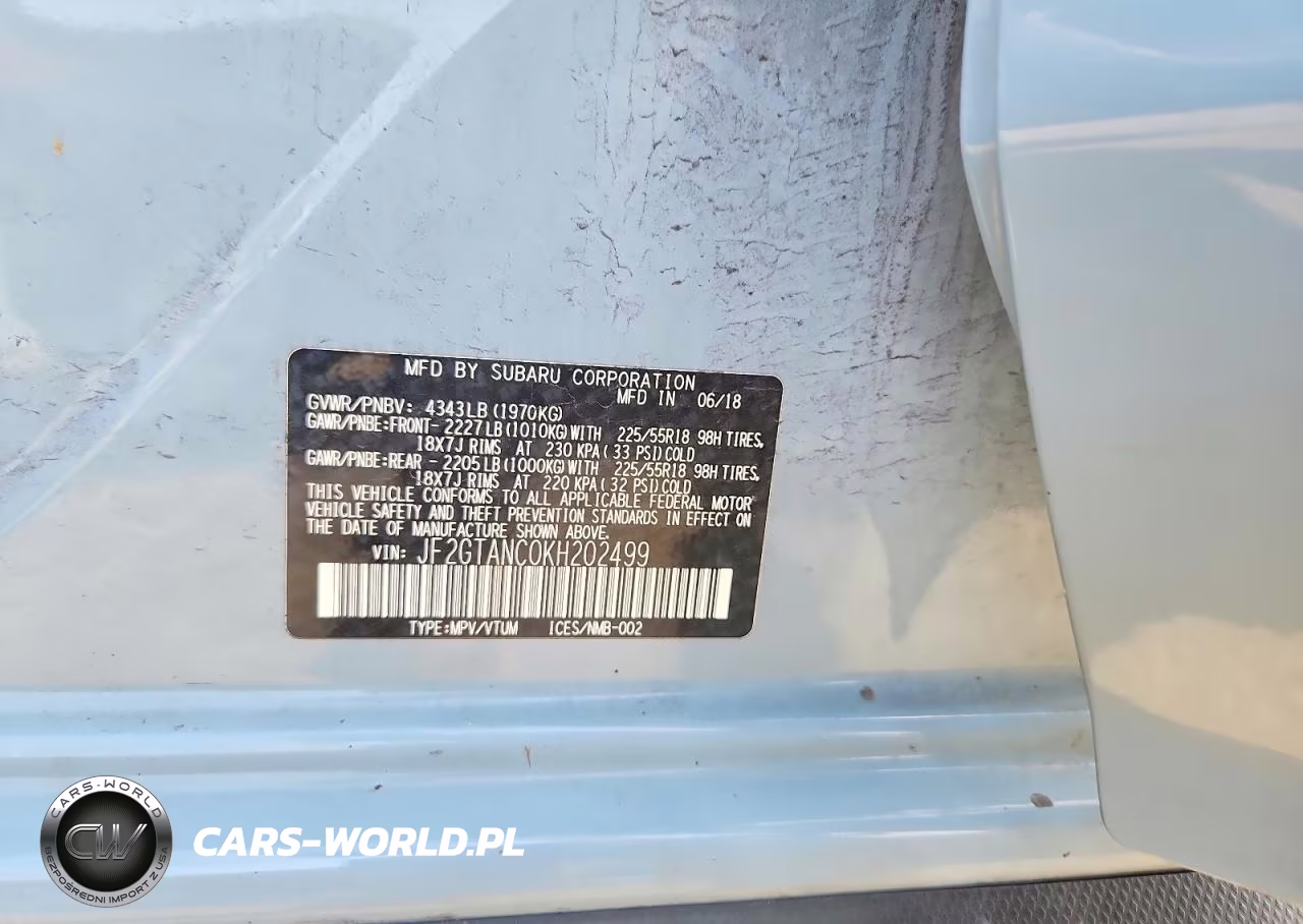 2019 Subaru Crosstrek Limited VIN:JF2GTANC0KH202499 - 13