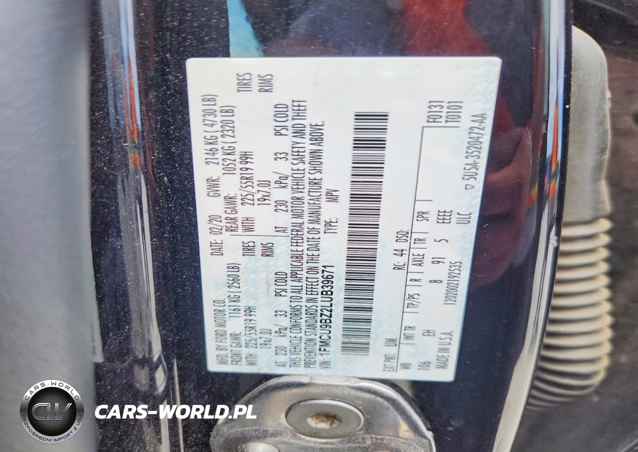 2020 Ford Escape Se Sport VIN:1FMCU9BZ2LUB39671 - 13