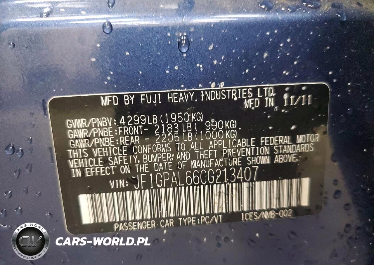 2012 Subaru Impreza Sport Premium VIN:JF1GPAL66CG213407 - 14