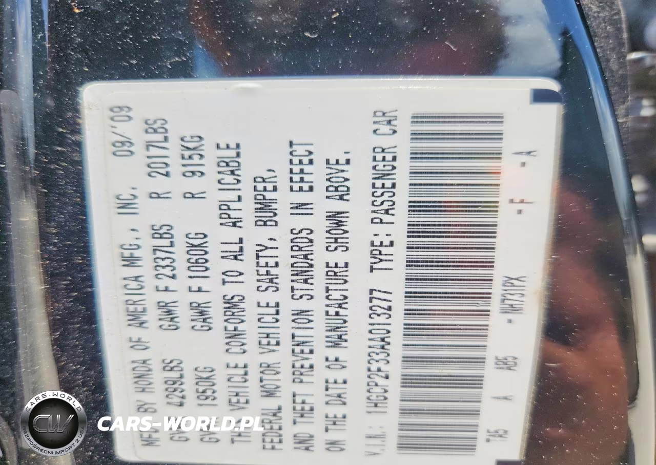 2010 Honda Accord Lx VIN:1HGCP2F33AA013277 - 12