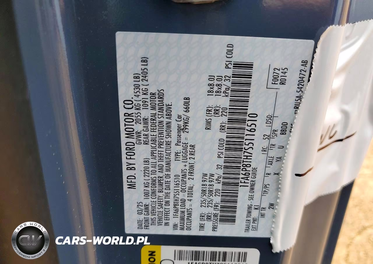 2025 Ford Mustang VIN:1FA6P8TH7S5116510 - 13