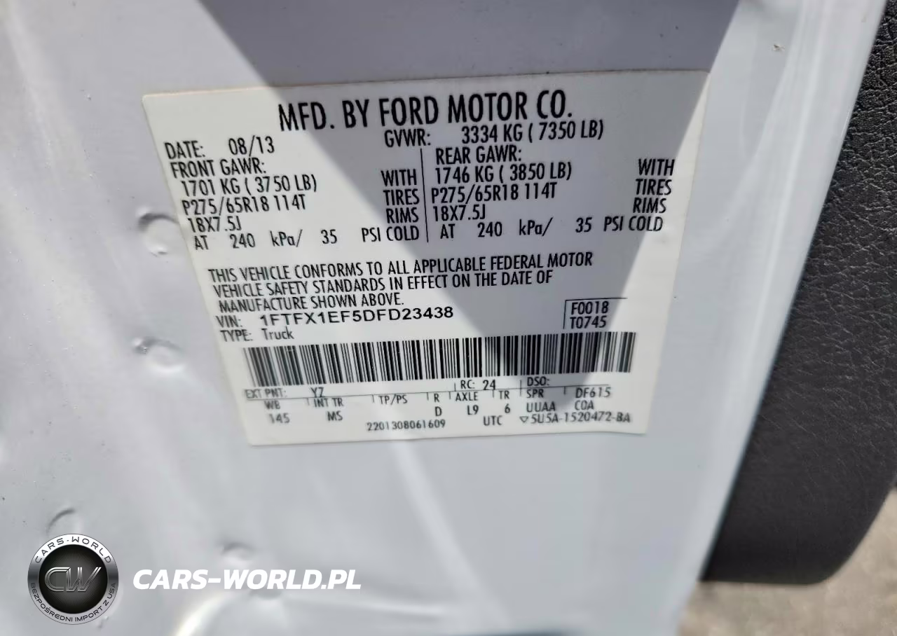 2013 Ford F150 Super Cab VIN:1FTFX1EF5DFD23438 - 12