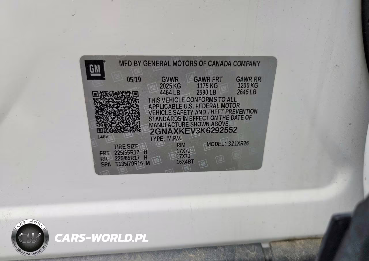2019 Chevrolet Equinox Lt VIN:2GNAXKEV3K6292552 - 12