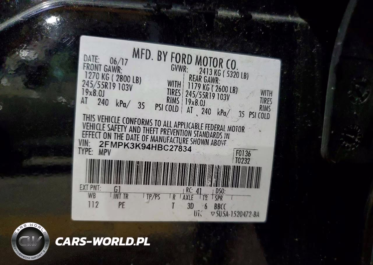 2017 Ford Edge Titanium VIN:2FMPK3K94HBC27834 - 13