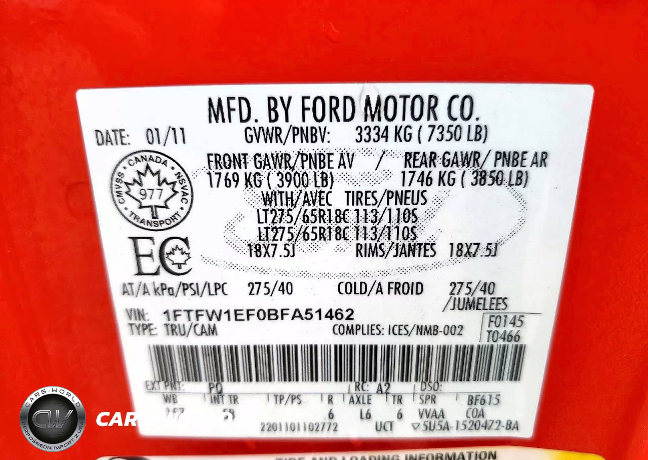2011 Ford F150 Supercrew VIN:1FTFW1EF0BFA51462 - 13