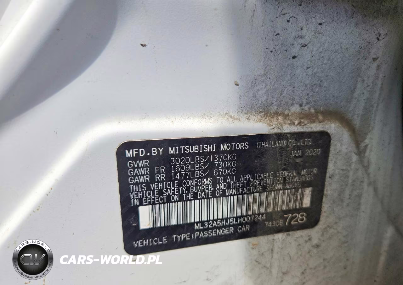 2020 Mitsubishi Mirage Le VIN:ML32A5HJ5LH007244 - 12