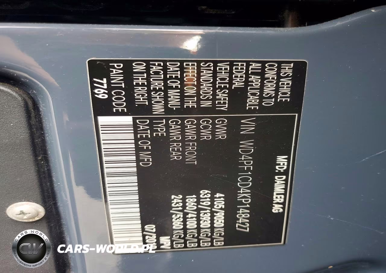 2019 Mercedes-Benz Sprinter 2500-3500 VIN:WD4PF1CD4KP148427 - 13