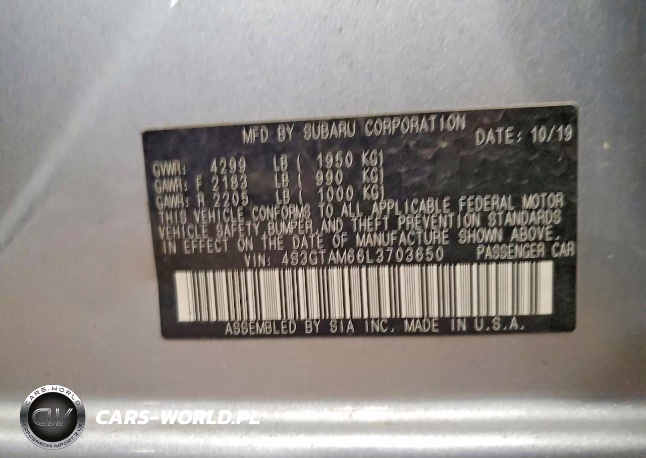 2020 Subaru Impreza Sport VIN:4S3GTAM66L3703650 - 12