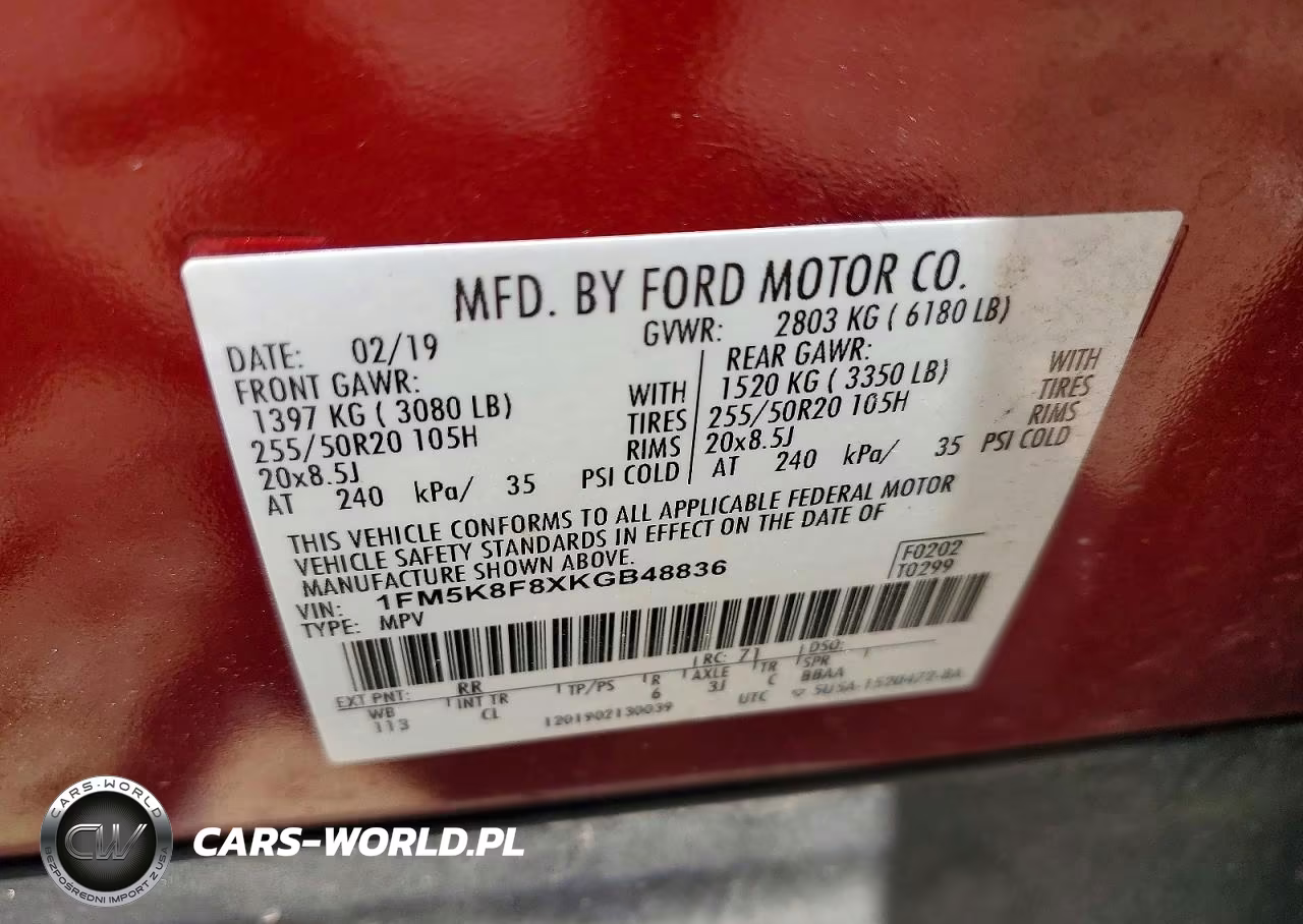 2019 Ford Explorer Limited VIN:1FM5K8F8XKGB48836 - 13