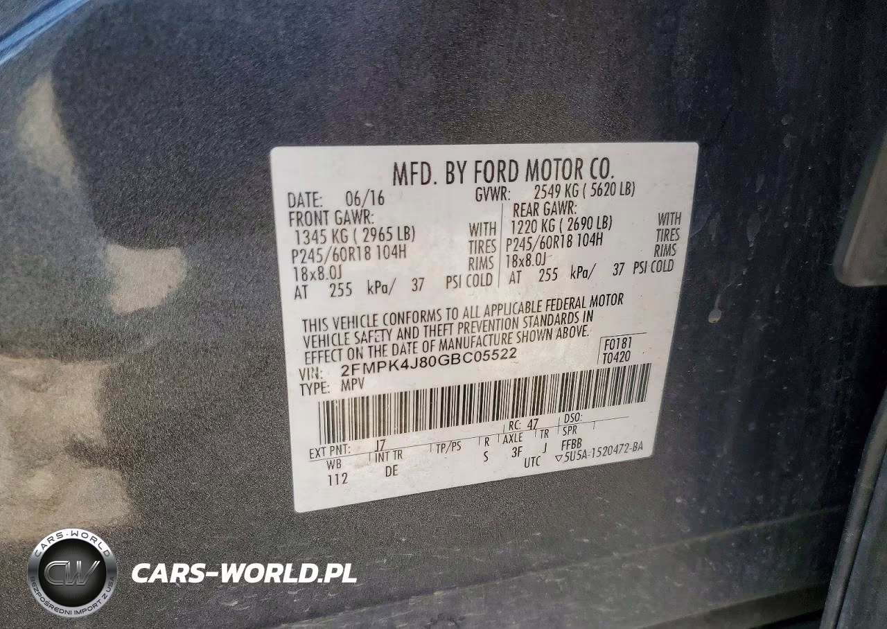 2016 Ford Edge Sel VIN:2FMPK4J80GBC05522 - 12