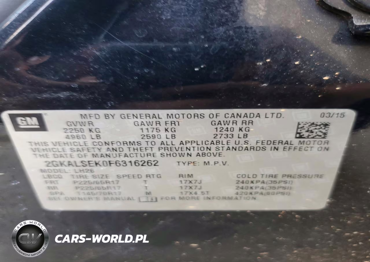2015 GMC Terrain Slt VIN:2GKALSEK0F6316262 - 13