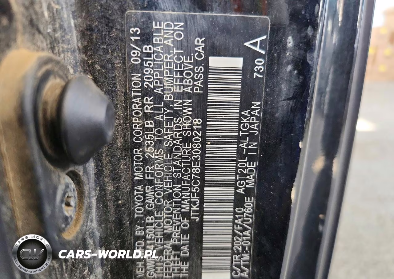 2014 Scion Tc Base VIN:JTKJF5C78E3080218 - 12