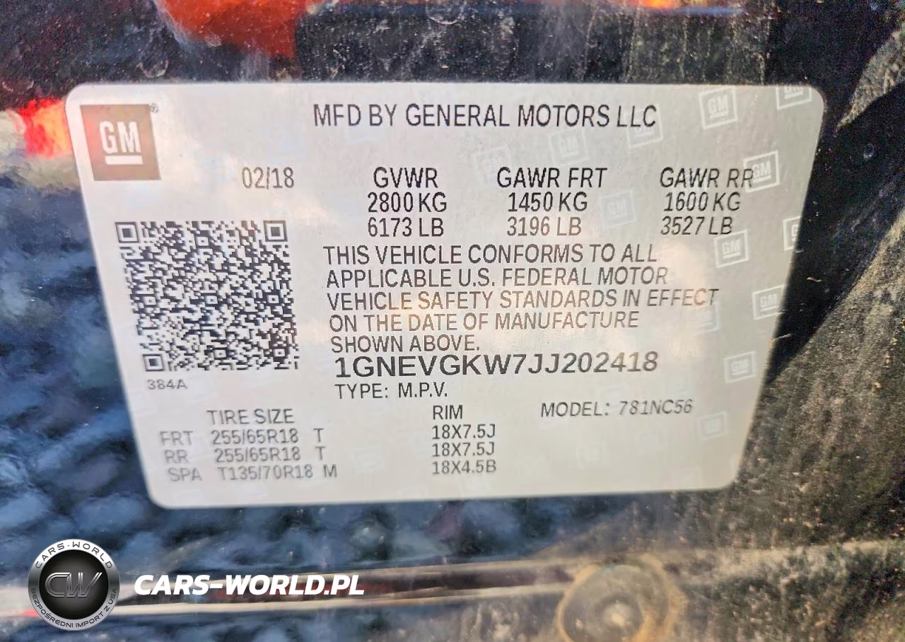 2018 Chevrolet Traverse Lt VIN:1GNEVGKW7JJ202418 - 14
