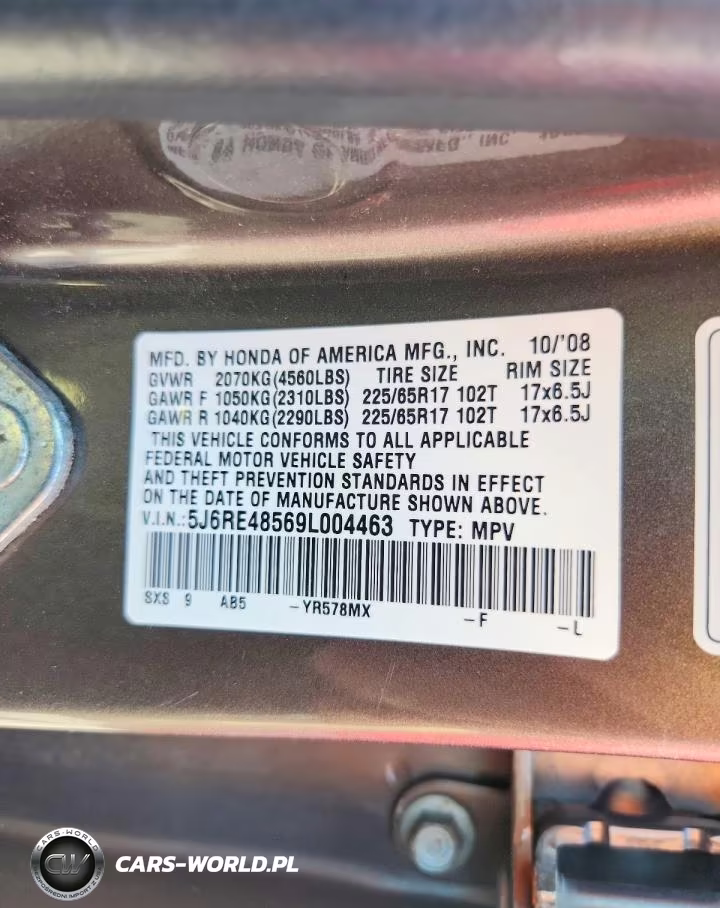 2009 Honda Cr-V Ex VIN:5J6RE48569L004463 - 13