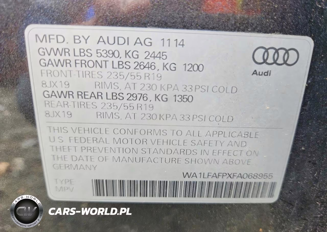 2015 Audi Q5 Premium Plus VIN:WA1LFAFPXFA068955 - 13