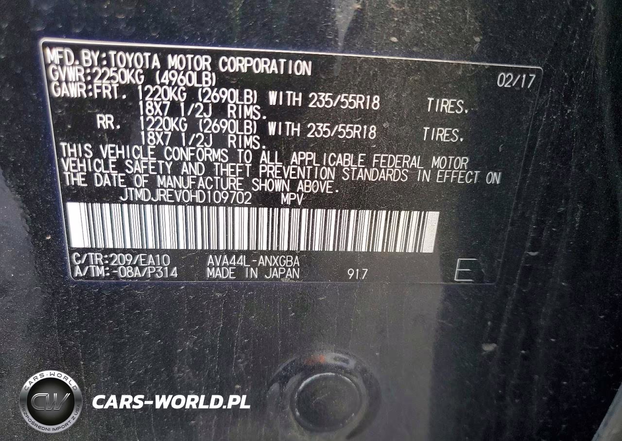 2017 Toyota Rav4 Hv Limited VIN:JTMDJREV0HD109702 - 13