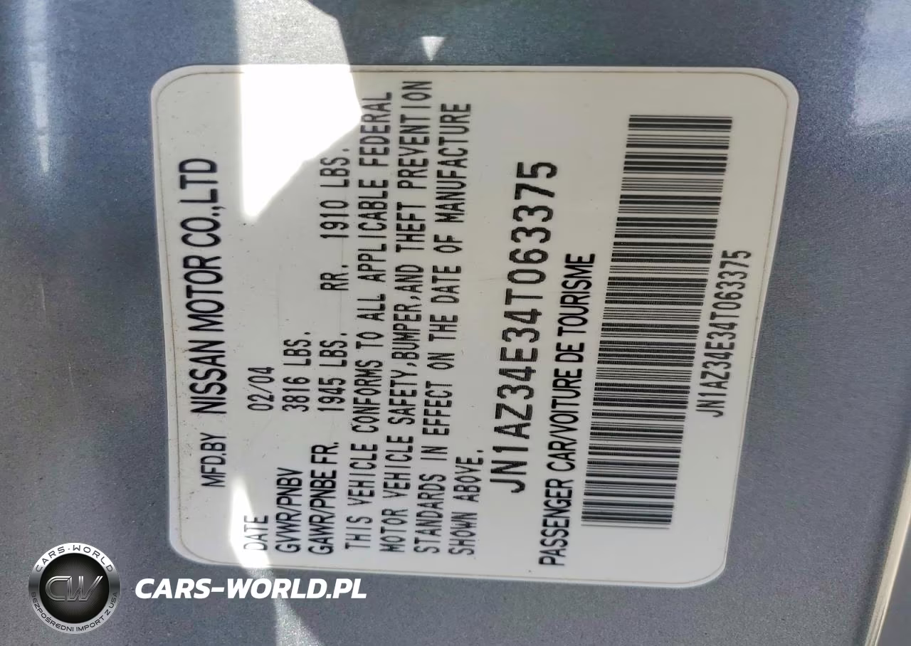 2004 Nissan 350Z Coupe VIN:JN1AZ34E34T063375 - 13
