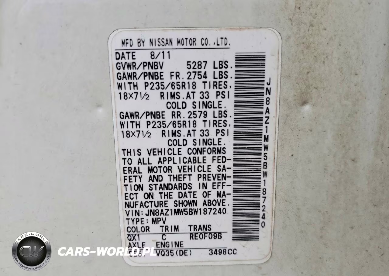 2011 Nissan Murano S VIN:JN8AZ1MW5BW187240 - 13