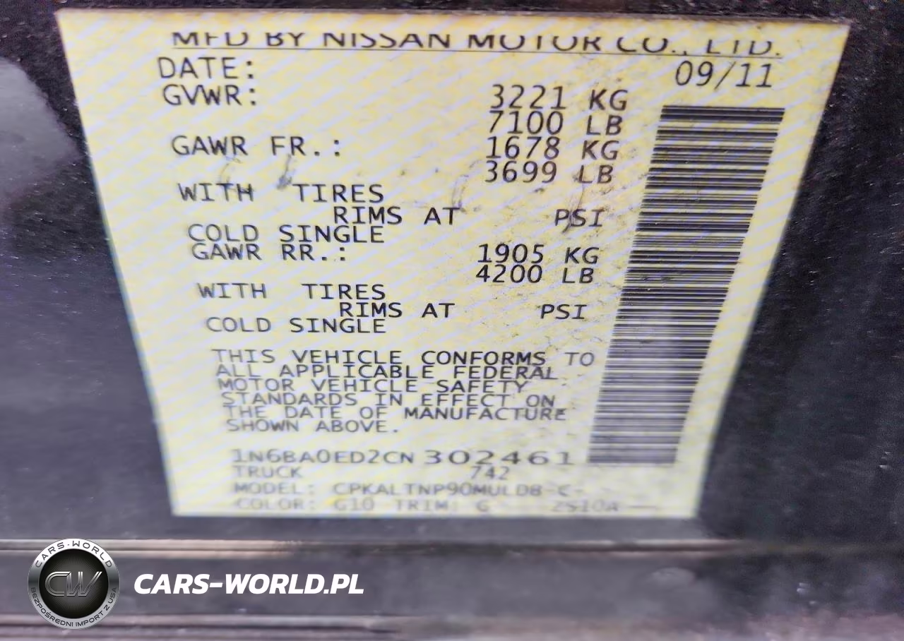 2012 Nissan Titan S-Sv-Sl-Pro-4X VIN:1N6BA0ED2CN302461 - 13