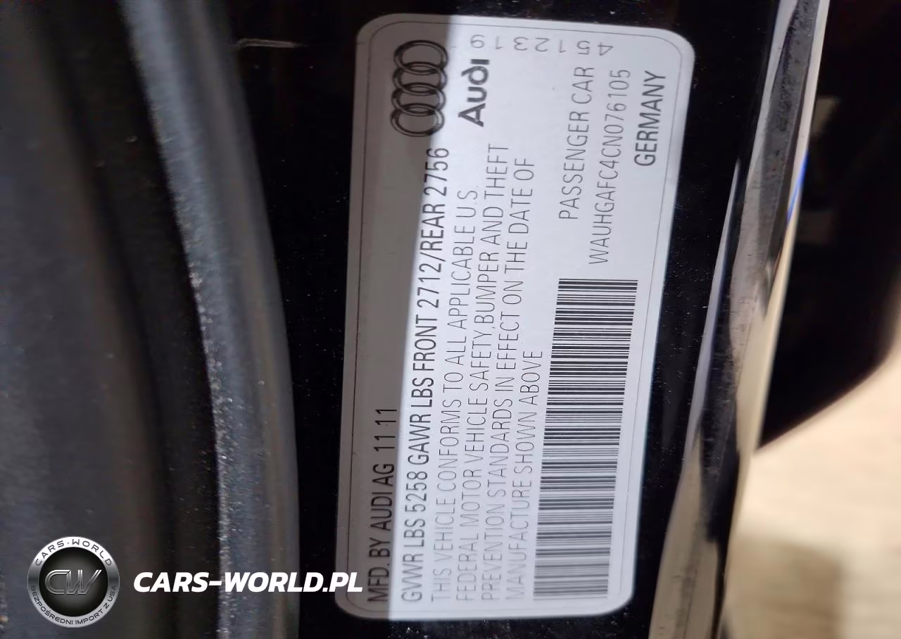 2012 Audi A6 Prestige VIN:WAUHGAFC4CN076105 - 13