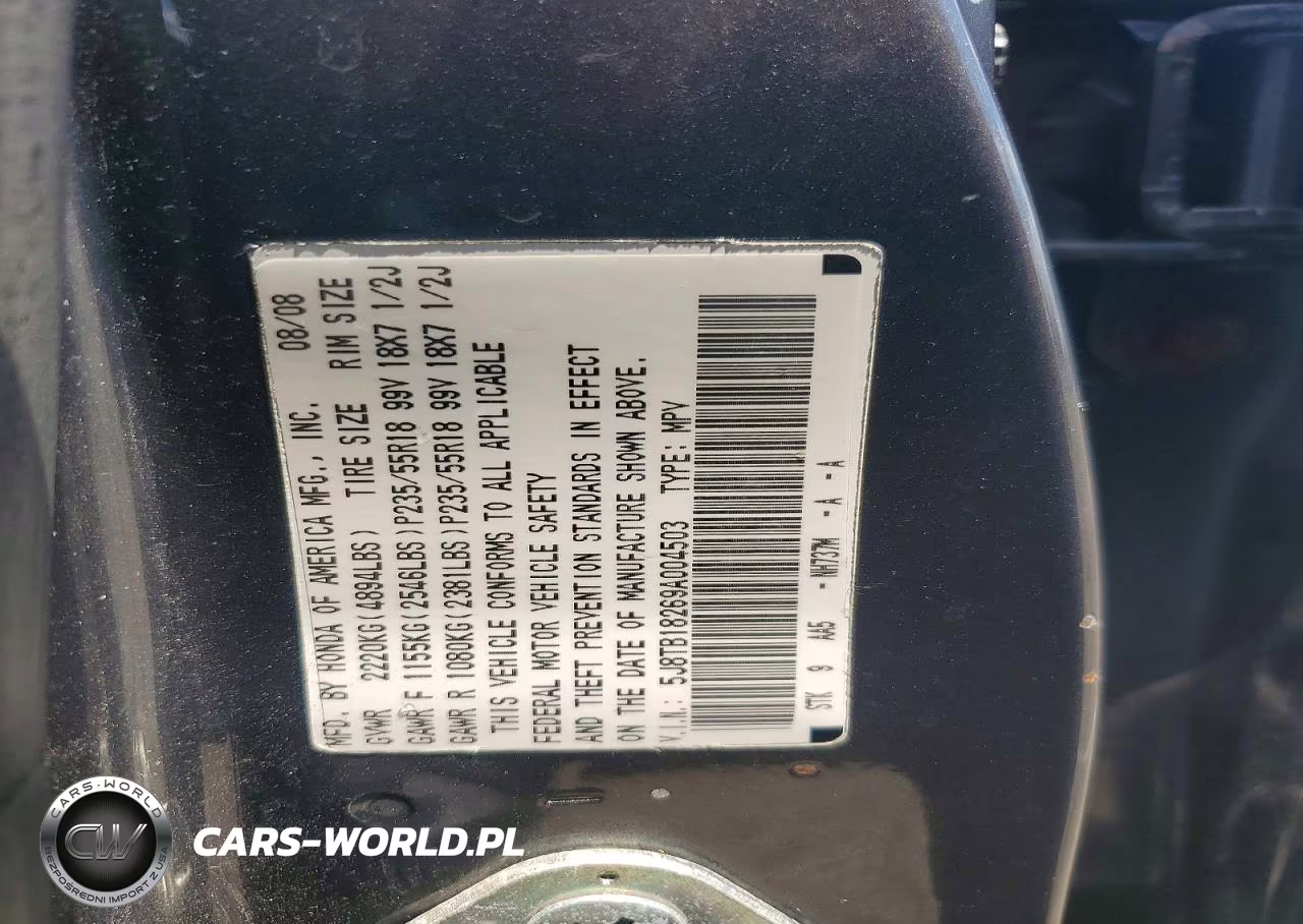 2009 Acura Rdx VIN:5J8TB18269A004503 - 13