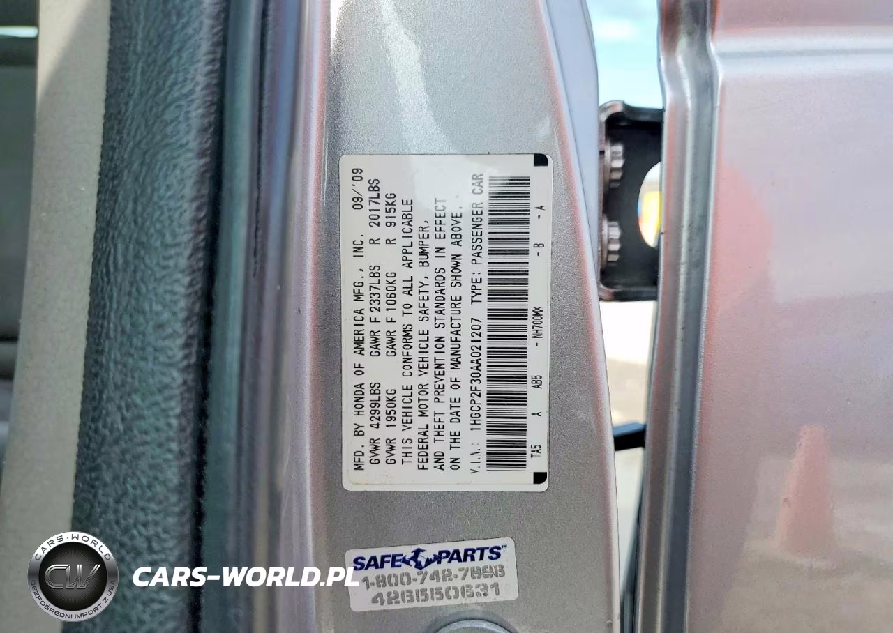 2010 Honda Accord Lx VIN:1HGCP2F30AA021207 - 12