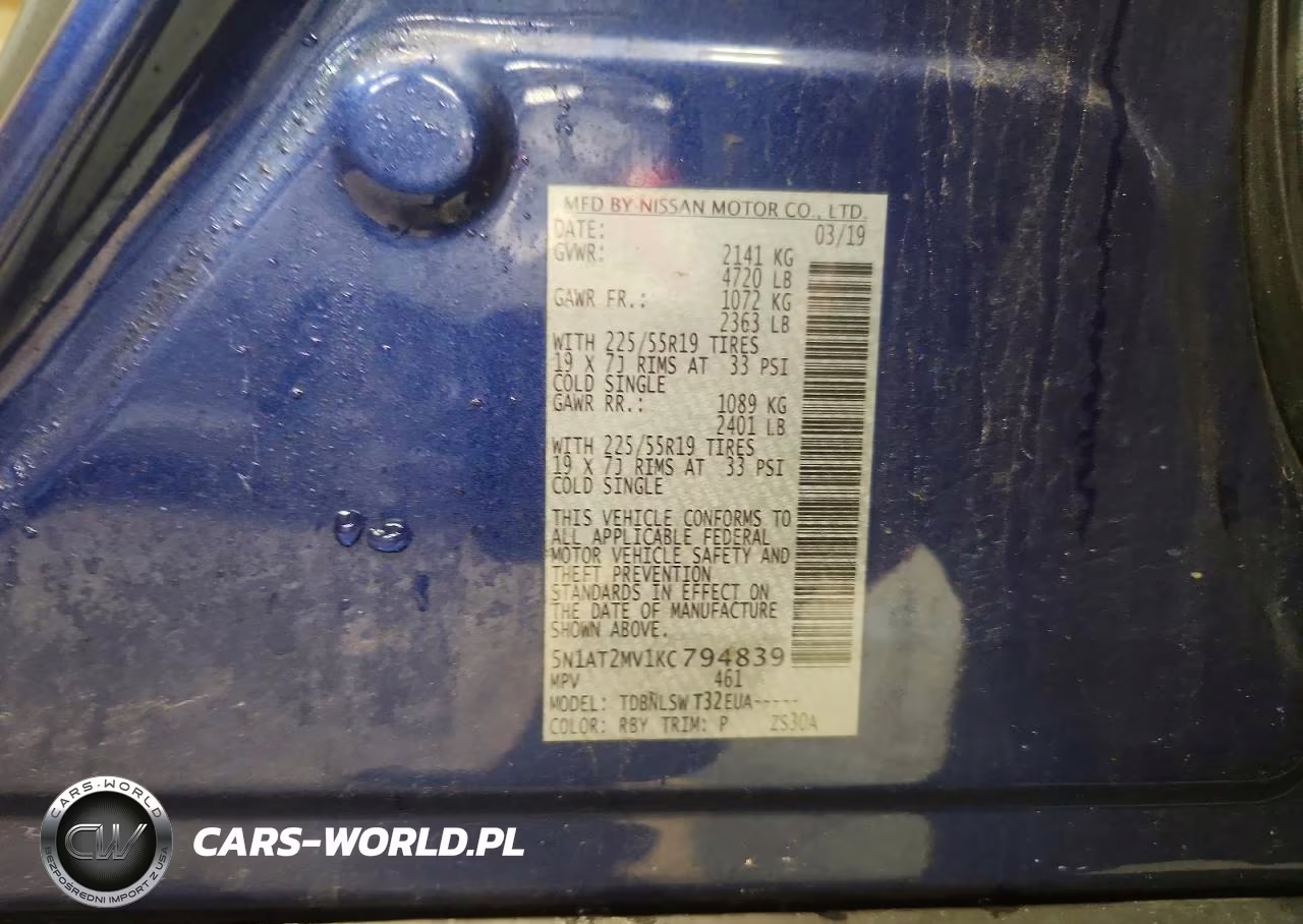 2019 Nissan Rogue Sl VIN:5N1AT2MV1KC794839 - 13