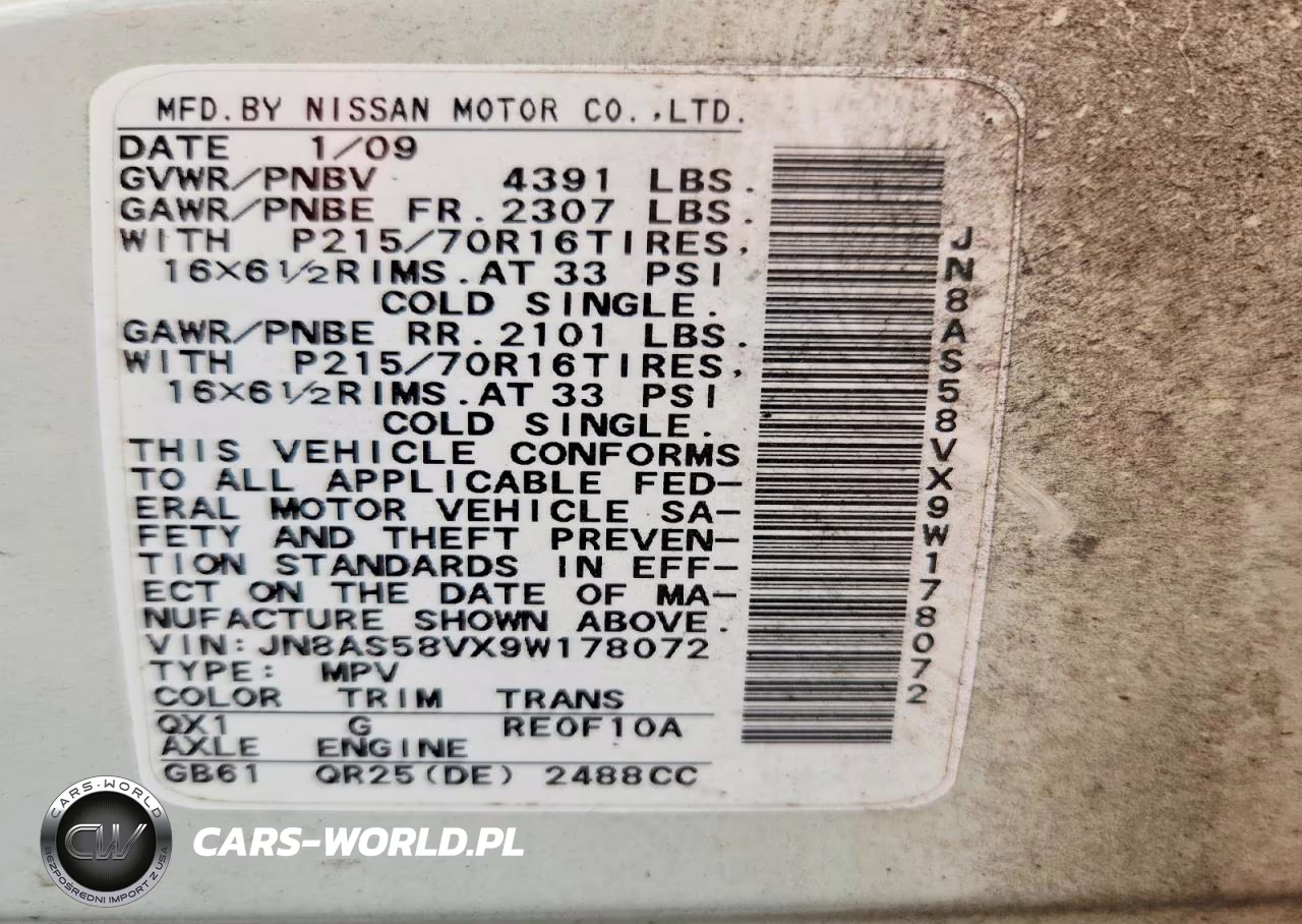 2009 Nissan Rogue S VIN:JN8AS58VX9W178072 - 14