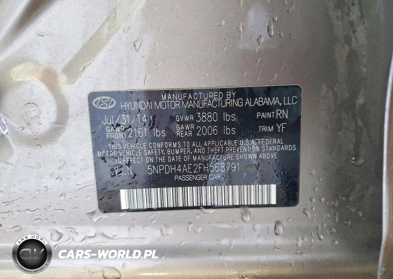 2015 Hyundai Elantra Se VIN:5NPDH4AE2FH568791 - 13